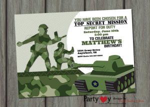 Best 2018 New Tips Of Free Army Birthday Party Invitation Template in sizing 1365 X 975