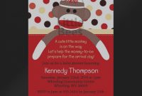 Best Sock Monkey Ba Shower Invitations Sock Monkey Ba Shower inside measurements 970 X 970