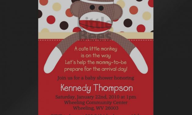 Best Sock Monkey Ba Shower Invitations Sock Monkey Ba Shower inside measurements 970 X 970