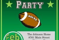 Best Super Bowl Party Invitation Template 62 For Card Inspiration pertaining to size 750 X 1050