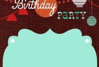 Birthday Decorations Free Printable Birthday Invitation Template for proportions 1080 X 1560