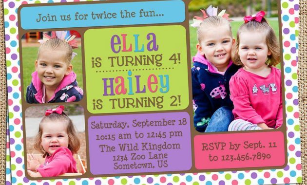 Birthday Invitation Double Birthday Party Invitations Free pertaining to sizing 1024 X 1024