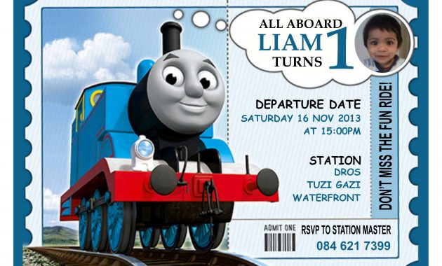 Birthday Invitations The Thomas The Train Birthday Invitations For throughout proportions 3508 X 2482