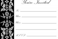 Birthday Party Invitation Template Black And White Listmachinepro in size 1100 X 850
