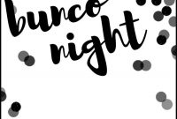 Black And White Bunco Night Free Invitation Template Crafty Things pertaining to size 750 X 1050