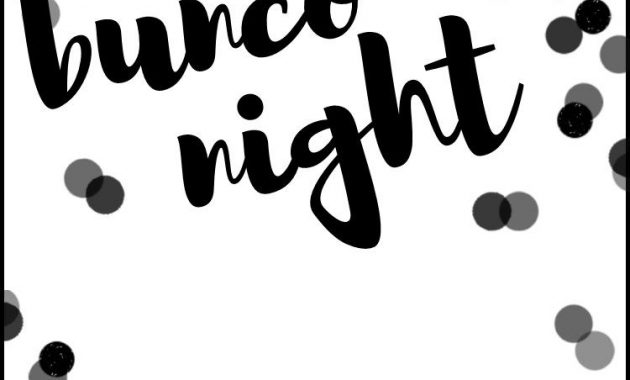 Black And White Bunco Night Free Invitation Template Crafty Things pertaining to size 750 X 1050