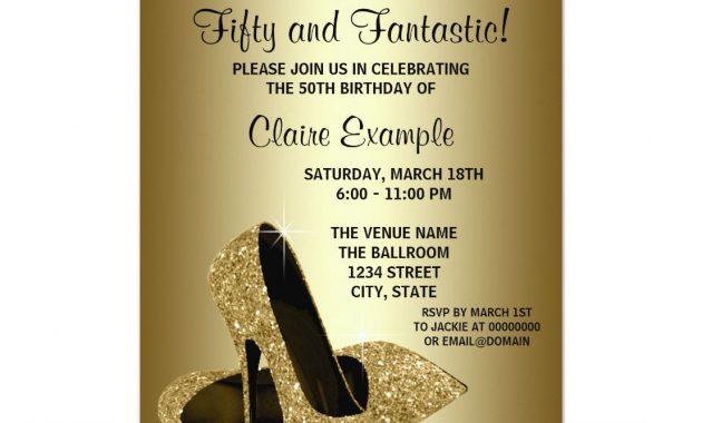 Black Gold High Heels Womans Birthday Party Invitation In 2018 in sizing 1106 X 1106