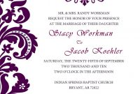 Blank Wedding Invitations Templates Purple Miguel And Orlandos throughout measurements 1143 X 1600