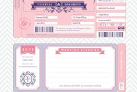 Boarding Pass Wedding Invitation Template Vector Image in proportions 1000 X 1008