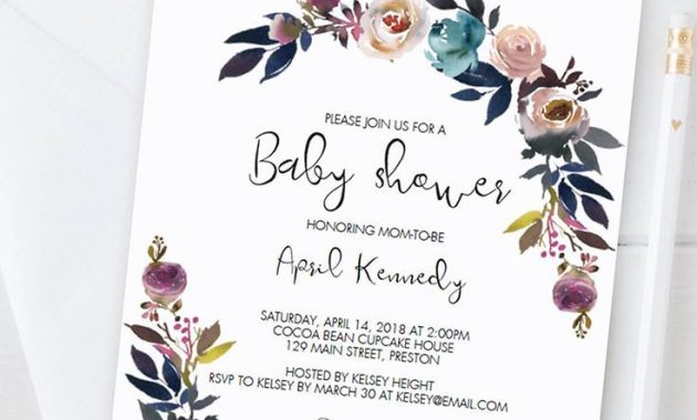 Bohemian Ba Shower Invitation Template In 2018 Ba Shower Ideas with regard to sizing 735 X 1185