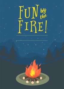 Bonfire Bug Free Printable Party Invitation Template Greetings for size 1000 X 1400