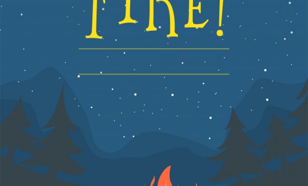 Bonfire Bug Free Printable Party Invitation Template Greetings for size 1000 X 1400