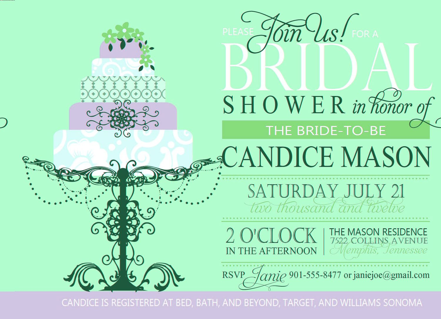 Bridal Shower Invitation Custom Printable Digital Wedding for measurements 1500 X 1086