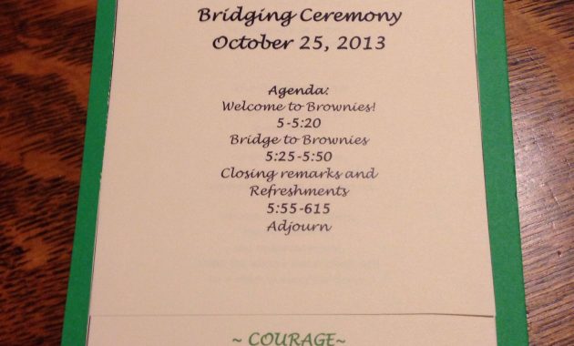 Brownie Bridging Ceremony Stacked Program Each Page With Girl Scout pertaining to size 1536 X 2048