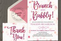 Brunch And Bubbly Invitation Template Printable Stationery with dimensions 1140 X 1140