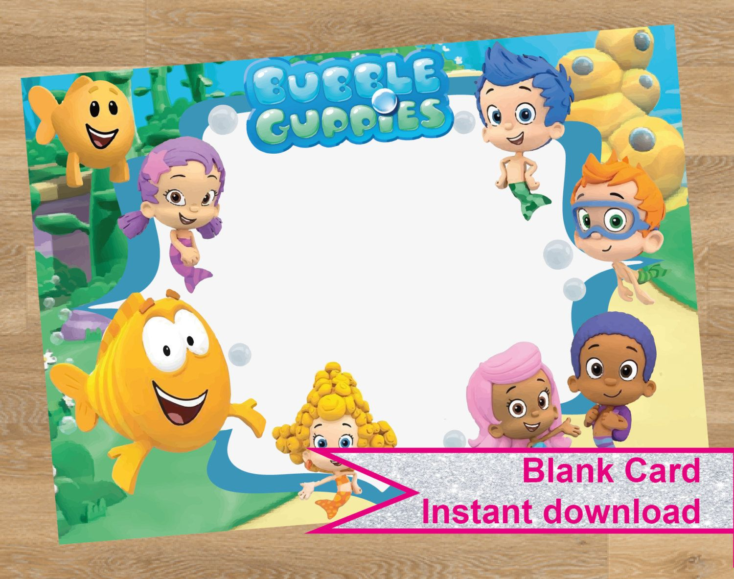 Bubble Guppies Invitation Bubble Guppies Card Birthday Invitation with dimensions 1500 X 1183