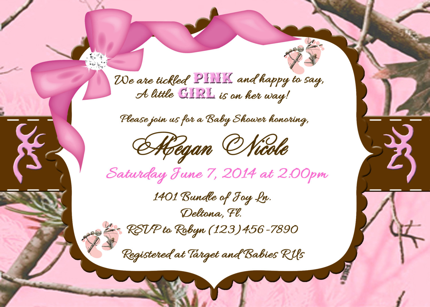 Camo Invitations Ba Shower Pink Camo Ba Shower Invitations Pink regarding dimensions 1500 X 1071