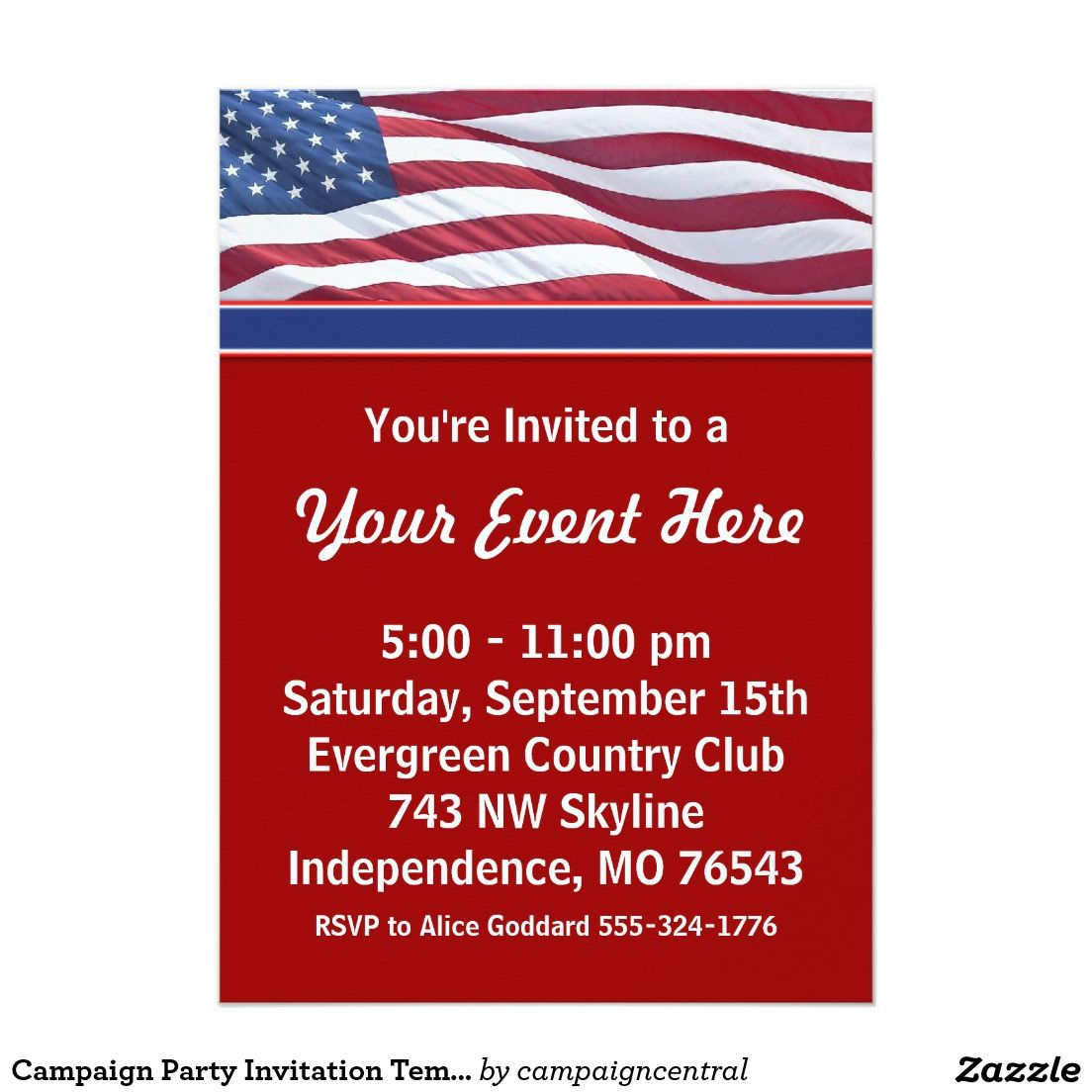 Campaign Party Invitation Template In 2018 Political Election intended for proportions 1104 X 1104