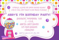 Candy Birthday Party Invitation Candy Party Invitation You intended for size 1500 X 1071