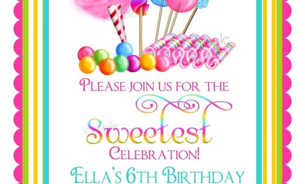 Candyland Template Pink Candyland Birthday Invitation Templates throughout dimensions 1080 X 1500