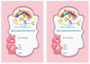 Care Bears Free Printable Birthday Party Invitations Birthday regarding dimensions 1228 X 868