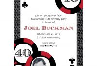 Casino Poker Vegas Birthday Party Printable Invitation Red To for measurements 950 X 950