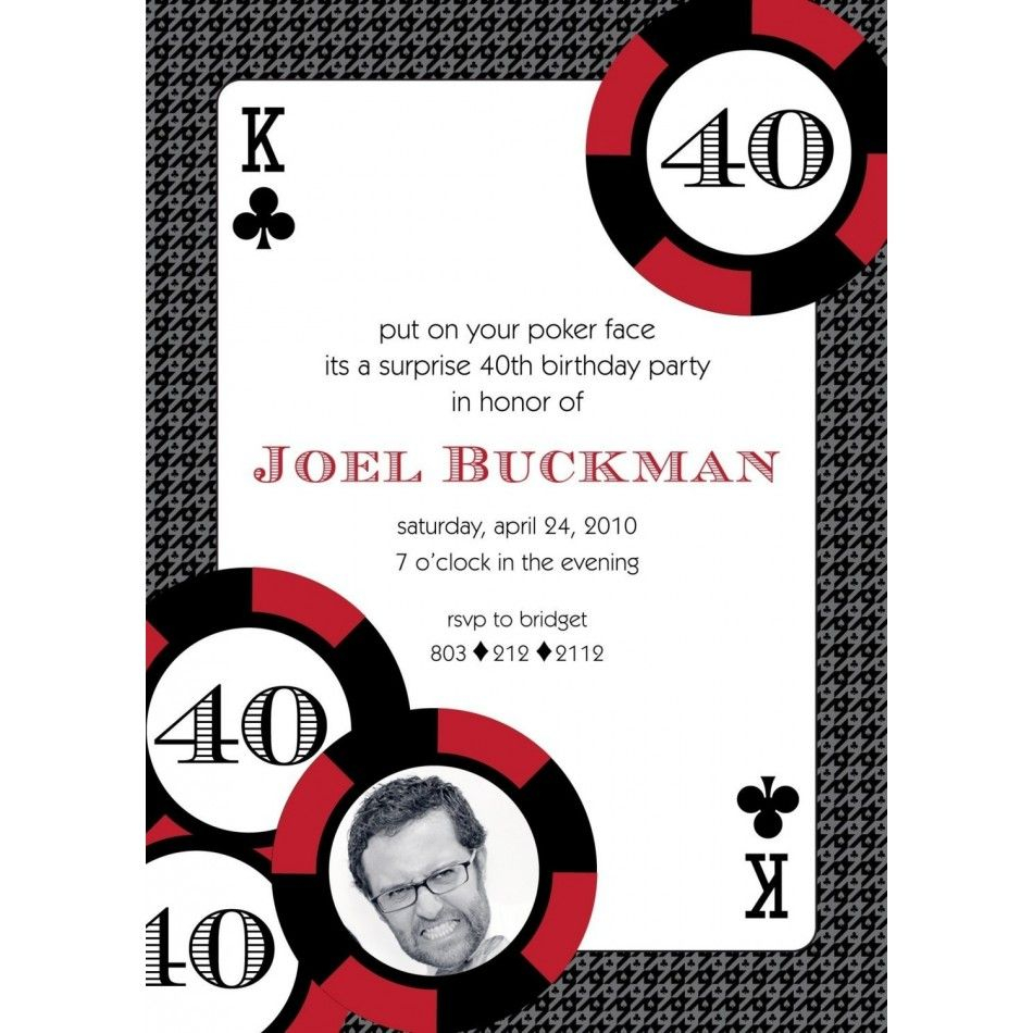 Casino Birthday  Invitation  Templates Invitation  Template 