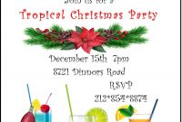 Christmas Holiday Tropical Party Invitations 2018 with regard to proportions 750 X 1050