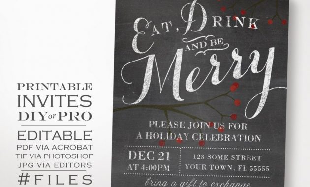 Christmas Party Invitation Template Psdchristmas Template throughout sizing 1116 X 1116