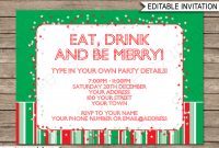 Christmas Party Invitations Template Holiday Party for size 1300 X 1126