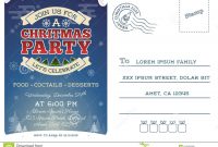 Christmas Party Postcard Invitation Template Stock Vector with regard to dimensions 1300 X 1000