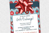 Christmas Photos Of White Elephant Gift Exchange Invitation Template intended for measurements 1500 X 1500