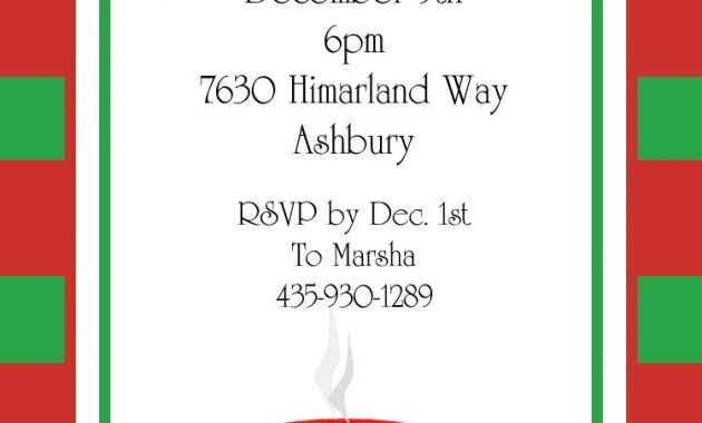 Christmas Tea Party Invitations 2018 throughout sizing 750 X 1050