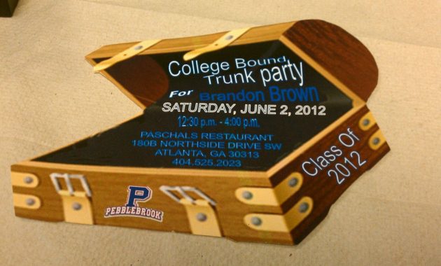 College Trunk Party Invitations With Unique Party Invitation with regard to dimensions 1616 X 966