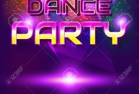 Colorful Flyer For Dance Party Invitation Template With Shiny with proportions 937 X 1300