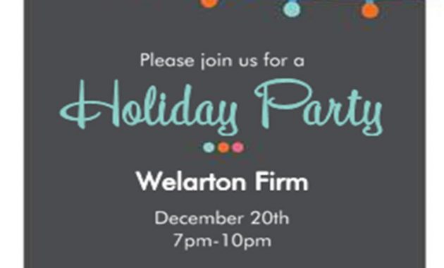 Company Christmas Party Invitation Templates Free 2017 Corporate intended for measurements 750 X 1050