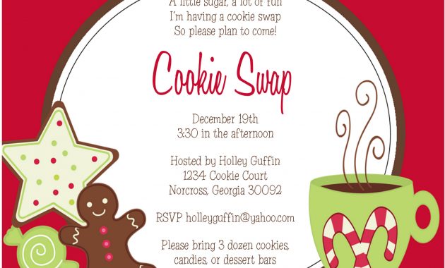 Cookie Swap Rules Best Cookie Swap Invitation Template Unique Cookie intended for size 1600 X 1236