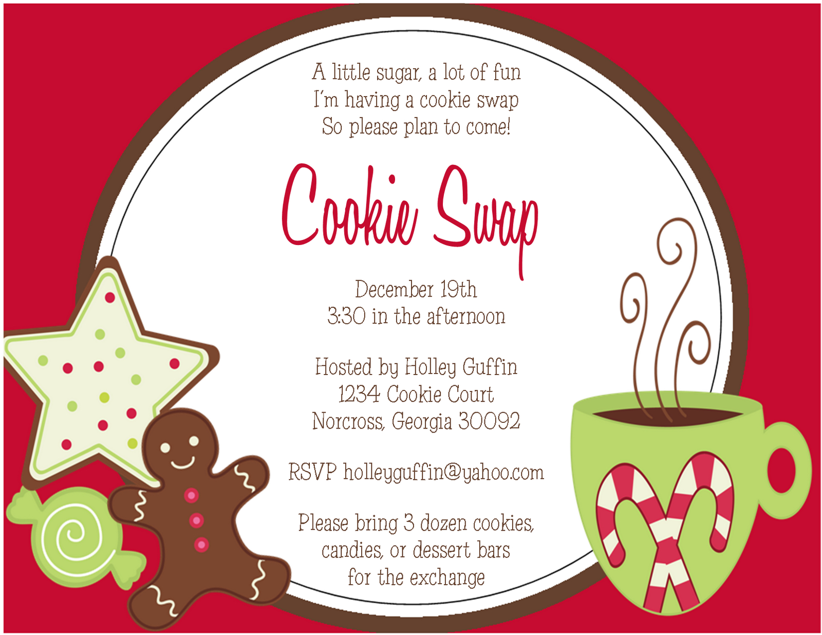 Cookie Swap Rules Best Cookie Swap Invitation Template Unique Cookie intended for size 1600 X 1236