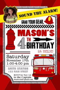 Cool Firefighter Birthday Invitation Ideas Bagvania Invitation In inside size 1000 X 1500