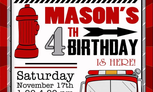 Cool Firefighter Birthday Invitation Ideas Bagvania Invitation In inside size 1000 X 1500