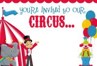 Cool Free Printable Circus Birthday Invitations Template Bagvania inside proportions 1500 X 1065