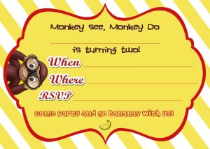 Cool Free Template Free Printable Curious George Birthday Invitation with regard to proportions 1600 X 1143