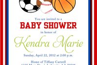 Cool Free Template Sport Themes Ba Shower Invitations Bagvania throughout sizing 1145 X 1600