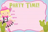 Cowgirl Party Invitations Cowgirl Party Invitations With Inspiring regarding measurements 1600 X 1143