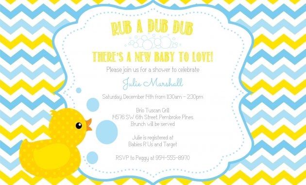 Create Easy Duck Ba Shower Invitations Templates Designs More Http within dimensions 2550 X 1650