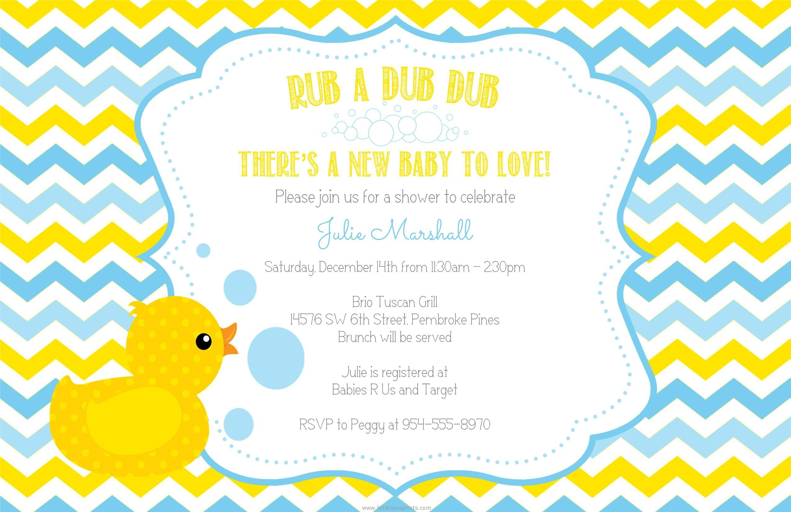 Create Easy Duck Ba Shower Invitations Templates Designs More Http within dimensions 2550 X 1650