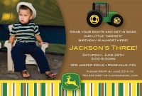 Create Own John Deere Birthday Invitations Modern Templates More for measurements 1500 X 1071