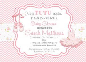 Create Tutu Ba Shower Invitations Templates Invitstiond Own for proportions 1500 X 1071