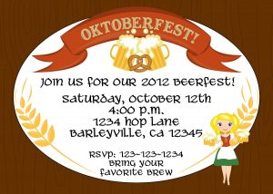 Creative Oktoberfest Beerfest Invitation Template Design Oval throughout size 1500 X 1071