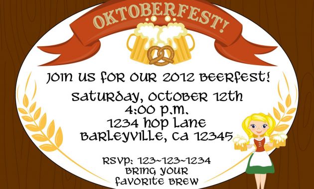 Creative Oktoberfest Beerfest Invitation Template Design Oval throughout size 1500 X 1071